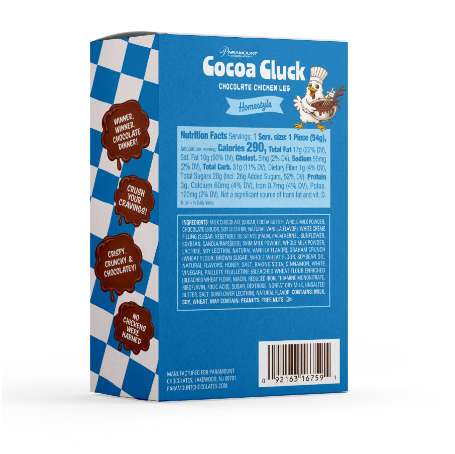 Coming Soon: Cocoa Cluck Chocolate Chicken Leg - Homestyle