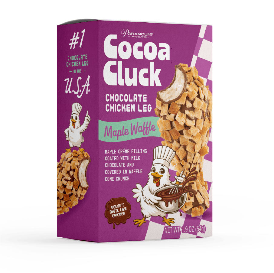 Coming Soon: Cocoa Cluck Chocolate Chicken Leg - Maple Waffle